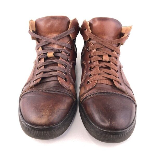 Zanzara Lanlin Brown Leather Ankle Sneakers 8 main image 12